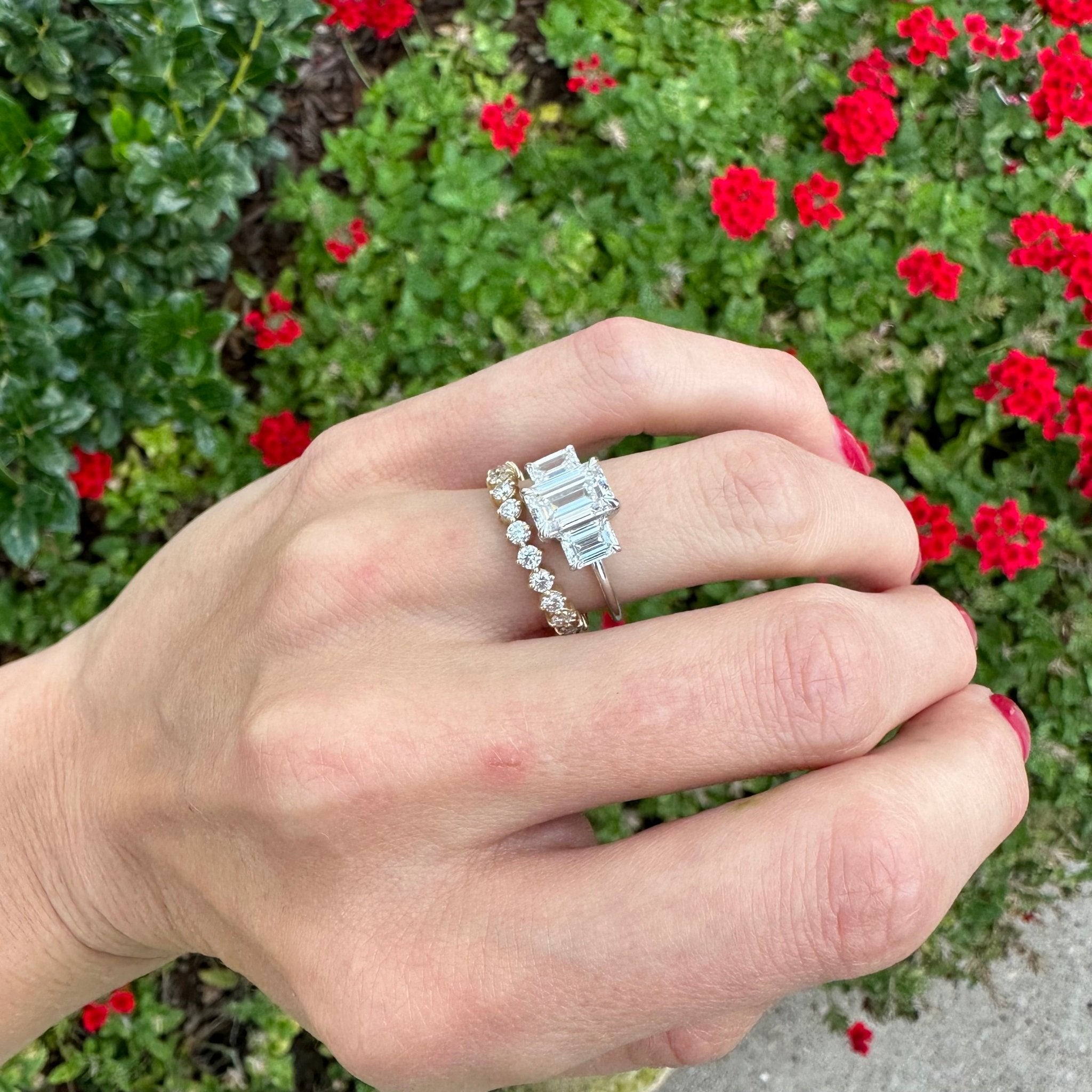 Esmeralda: three carat emerald cut engagement ring | Nature Sparkle
